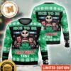 Natural Light Santa Claus Sleigh Knitting Blue Ugly Sweater