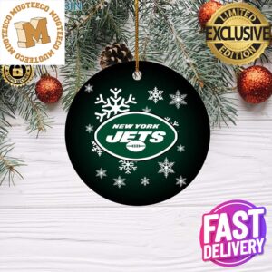 New York Jets NFL Custom Name 2023 Holiday Gifts Christmas Decorations Ornament