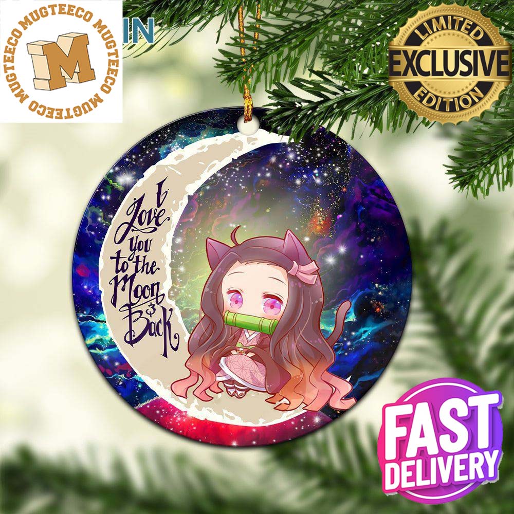 Nezuko Demon Slayer Love You To The Moon And Back Galaxy Custom Name Christmas Decorations Ornament Nezuko Demon Slayer Love You To The Moon And Back Galaxy Custom Name Christmas Decorations Ornament