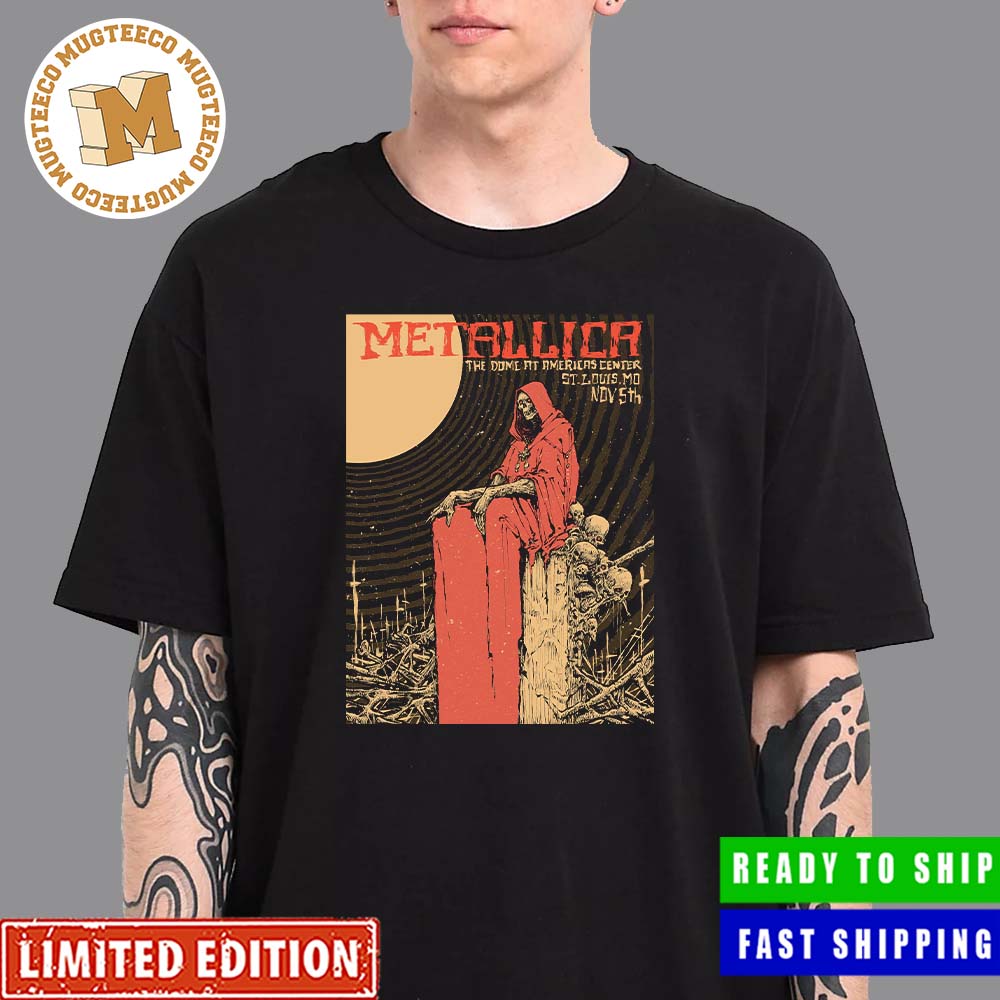 Night Two Of Metallica M72 St Louis MO The Dome At America's Center Nov 5th 2023 Poster Unisex T-Shirt Night Two Of Metallica M72 St Louis MO The Dome At America's Center Nov 5th 2023 Poster Unisex T-Shirt