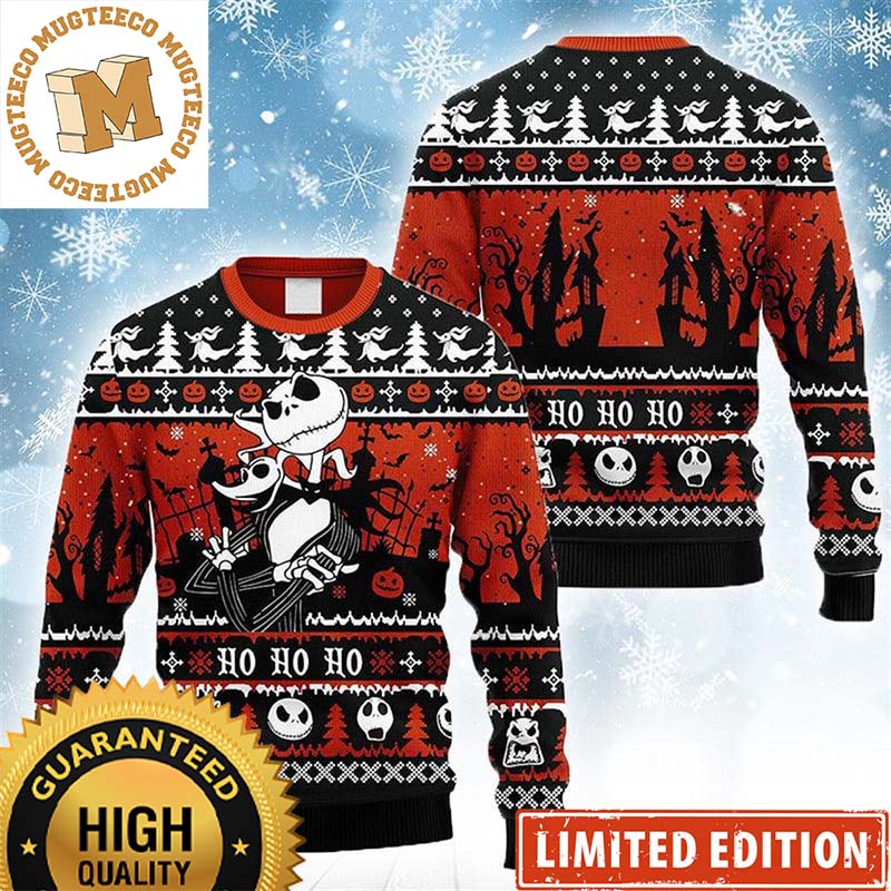 Nightmare Before Christmas Jack Skellington And Zero Horror Christmas Night Holiday Ugly Sweater Nightmare Before Christmas Jack Skellington And Zero Horror Christmas Night Holiday Ugly Sweater