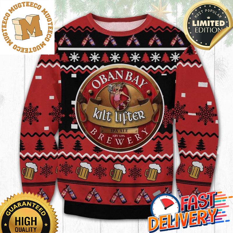 Oban Bay Kilt Lifter Ugly Christmas Sweater For Holiday 2023 Xmas Gifts Oban Bay Kilt Lifter Ugly Christmas Sweater For Holiday 2023 Xmas Gifts