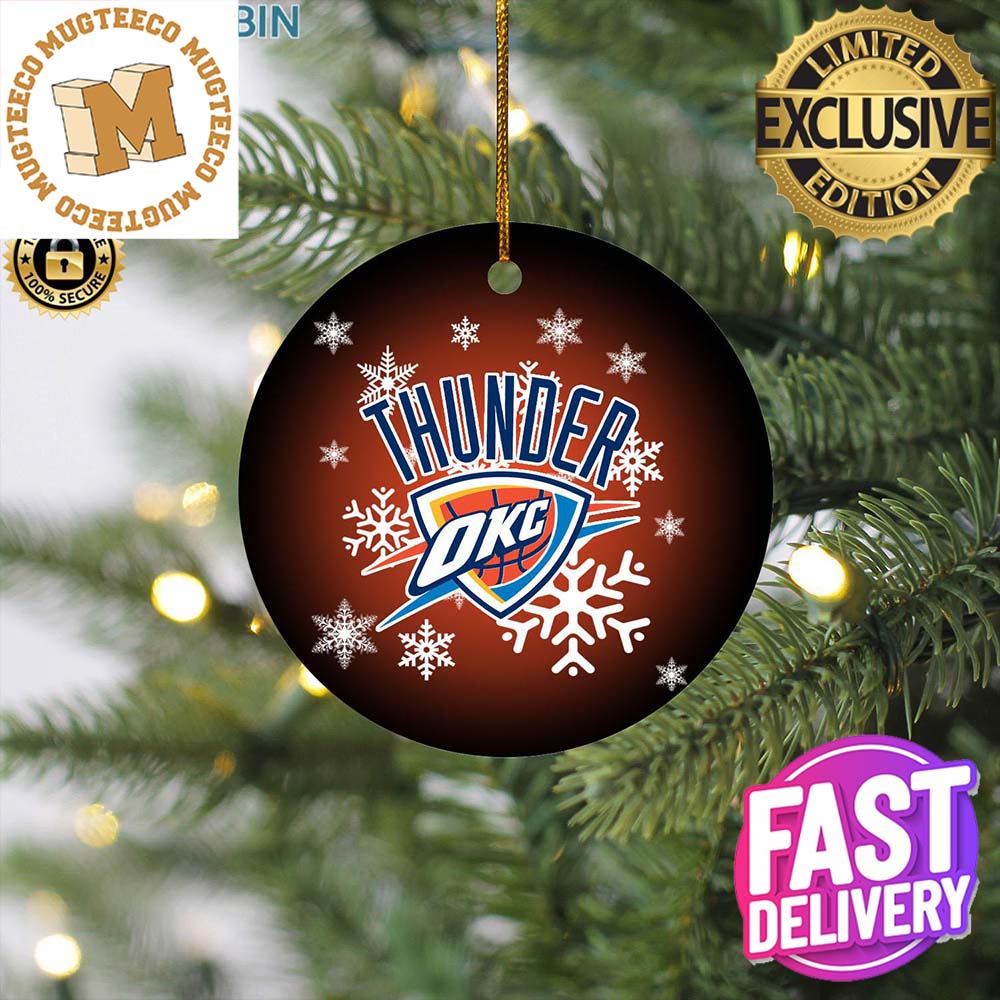 Oklahoma City Thunder NBA Custom Name 2023 Holiday Gifts Christmas Decorations Ornament Oklahoma City Thunder NBA Custom Name 2023 Holiday Gifts Christmas Decorations Ornament