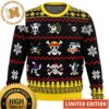 One Piece Chibi Luffy Knitting Red Ugly Christmas Sweater Anime Xmas