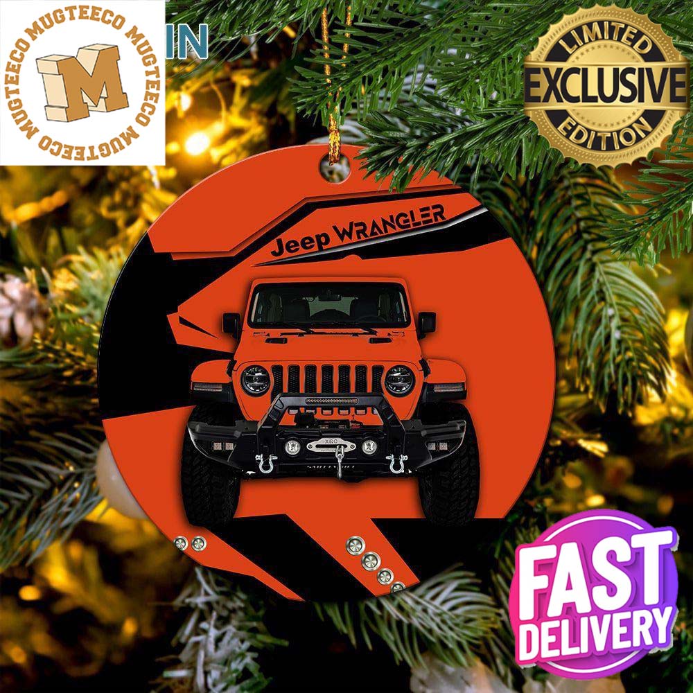 Orange Jeep Car Christmas Tree Decorations Ornament Orange Jeep Car Christmas Tree Decorations Ornament