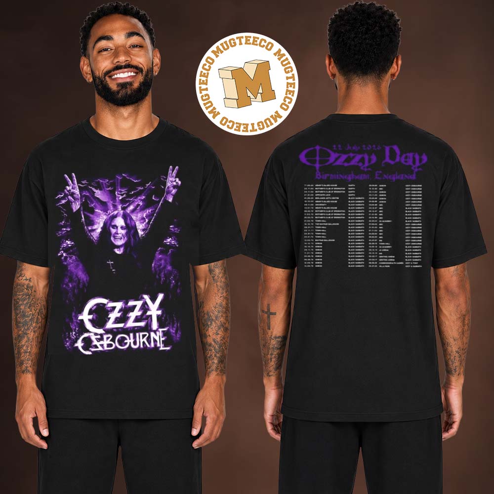 Ozzy Ozbourne Birmingham England Ozzy Day On July 22 2026 Two Sided Unisex T Shirt Ozzy Ozbourne Birmingham England Ozzy Day On July 22 2026 Two Sided Unisex T Shirt