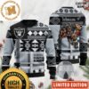 Personalized Raiders Fans Custom Name And Number Snoopy NFL Ugly Christmas Sweater