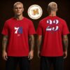 NBA Philadelphia 76ers LeBron James Fanatics Royal In The Paint Namesake And Number Red Two Sided Unisex T Shirt
