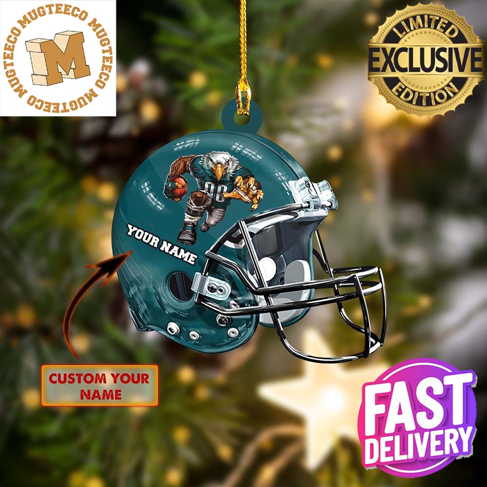 Philadelphia Eagles NFL Helmet Personalized Xmas Gift Christmas Tree Decorations Ornament Philadelphia Eagles NFL Helmet Personalized Xmas Gift Christmas Tree Decorations Ornament