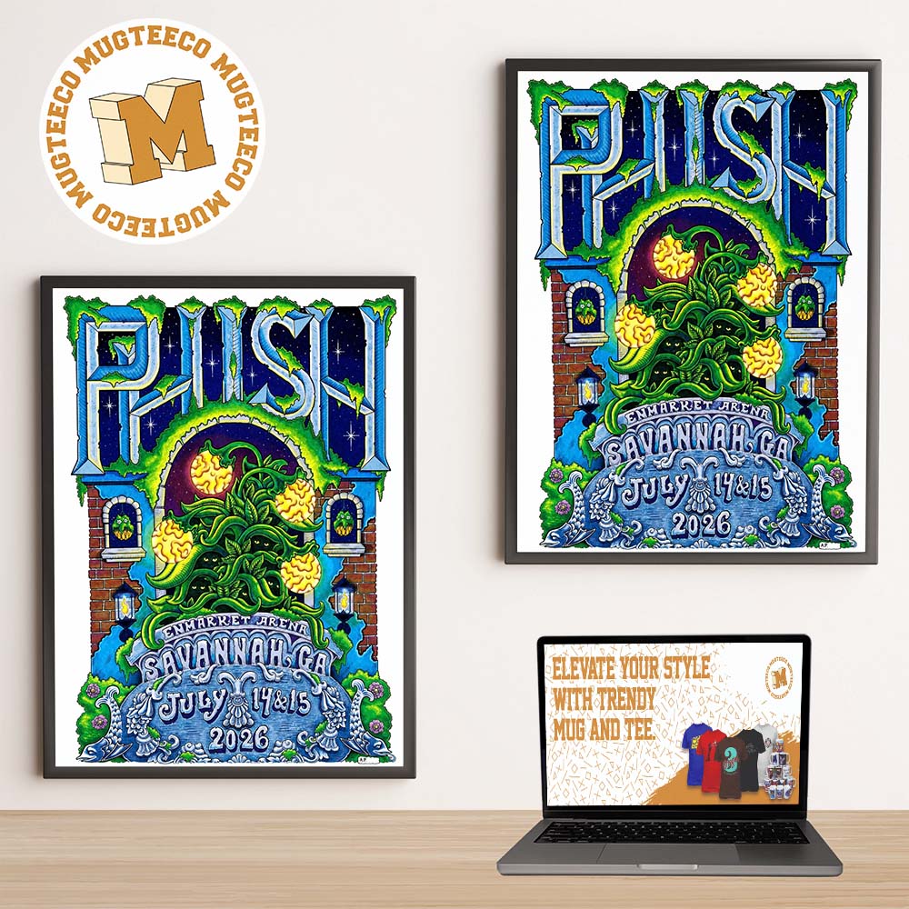 Phish Savannah 2026 Event Poster Enmarket Arena On July 14 And 15 2026 Home Decor Poster Canvas Phish Savannah 2026 Event Poster Enmarket Arena On July 14 And 15 2026 Home Decor Poster Canvas