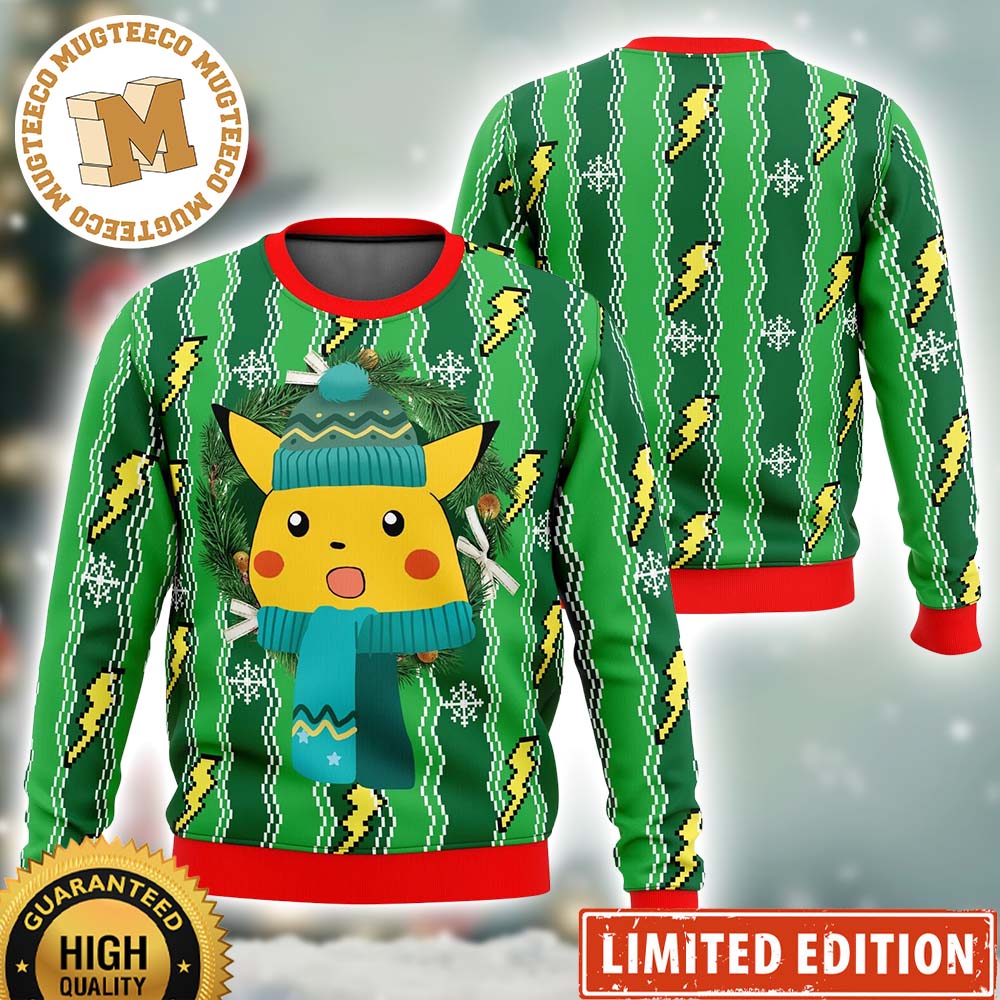 Pikachu Funny Meme Face Christmas Cold Pokemon Ugly Christmas Sweater Pikachu Funny Meme Face Christmas Cold Pokemon Ugly Christmas Sweater