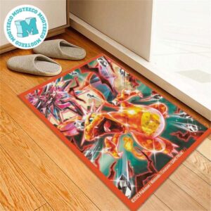 Pokemon Charizard Nintendo In Twinkle Background Fantastic For House Decor Doormat