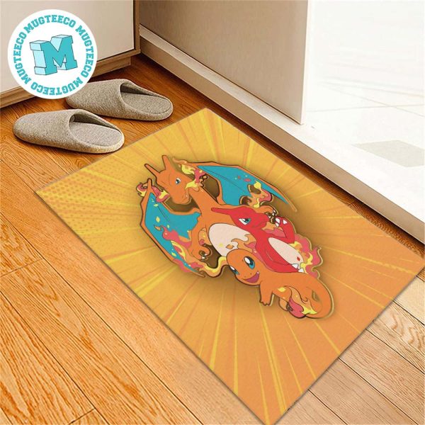 Pokemon Charmander Charmeleon And Charizard Evolt Cute Home Decor Doormat Pokemon Charmander Charmeleon And Charizard Evolt Cute Home Decor Doormat