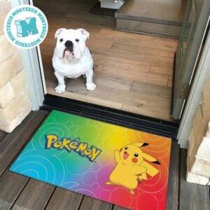 Pokemon Cuteness Pikachu Cute Icon Of The World Radiant Background For House Decor Doormat