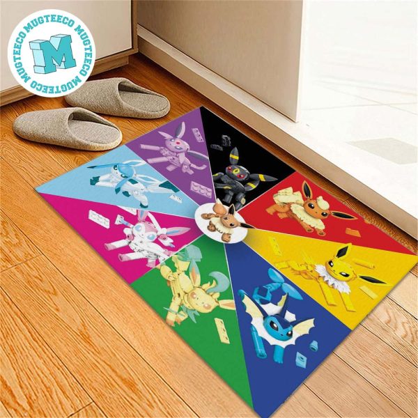 Pokemon Eevee Lego All Forms Gift For Fan Pokemon Doormat Pokemon Eevee Lego All Forms Gift For Fan Pokemon Doormat