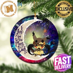Pokemon Pikachu Horror 2 Love You To The Moon Galaxy Ornament – Christmas Decorations