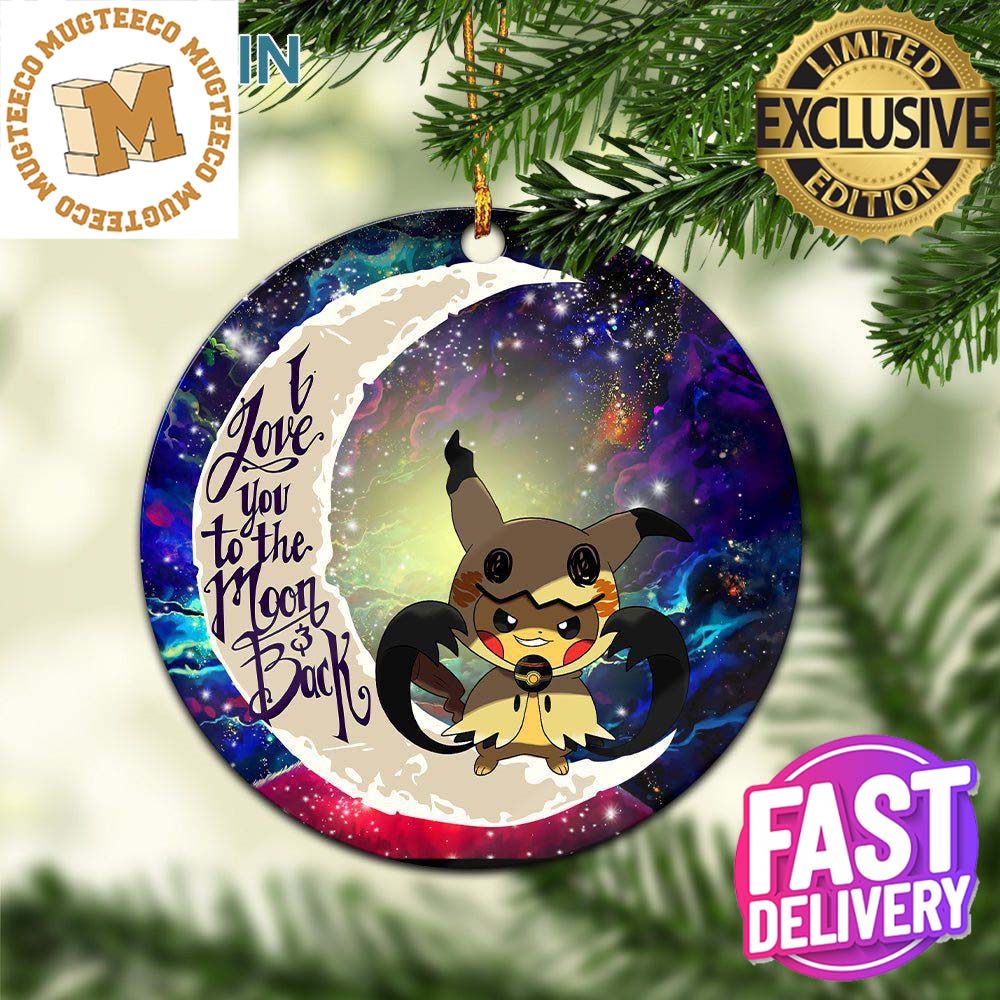 Pokemon Pikachu Horror 2 Love You To The Moon Galaxy Ornament - Christmas Decorations Pokemon Pikachu Horror 2 Love You To The Moon Galaxy Ornament - Christmas Decorations