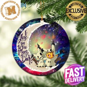 Pokemon Pikachu Horror 3 Love You To The Moon Galaxy Ornament – Christmas Decorations