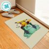Pokemon Pikachu Naruto With Pokeball In Blue Background For Home Decor Doormat