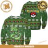 Pokemon Pokeball And Signature Pokemon With Santa Hat Merry Christmas Purple Knitting Holiday Ugly Sweater