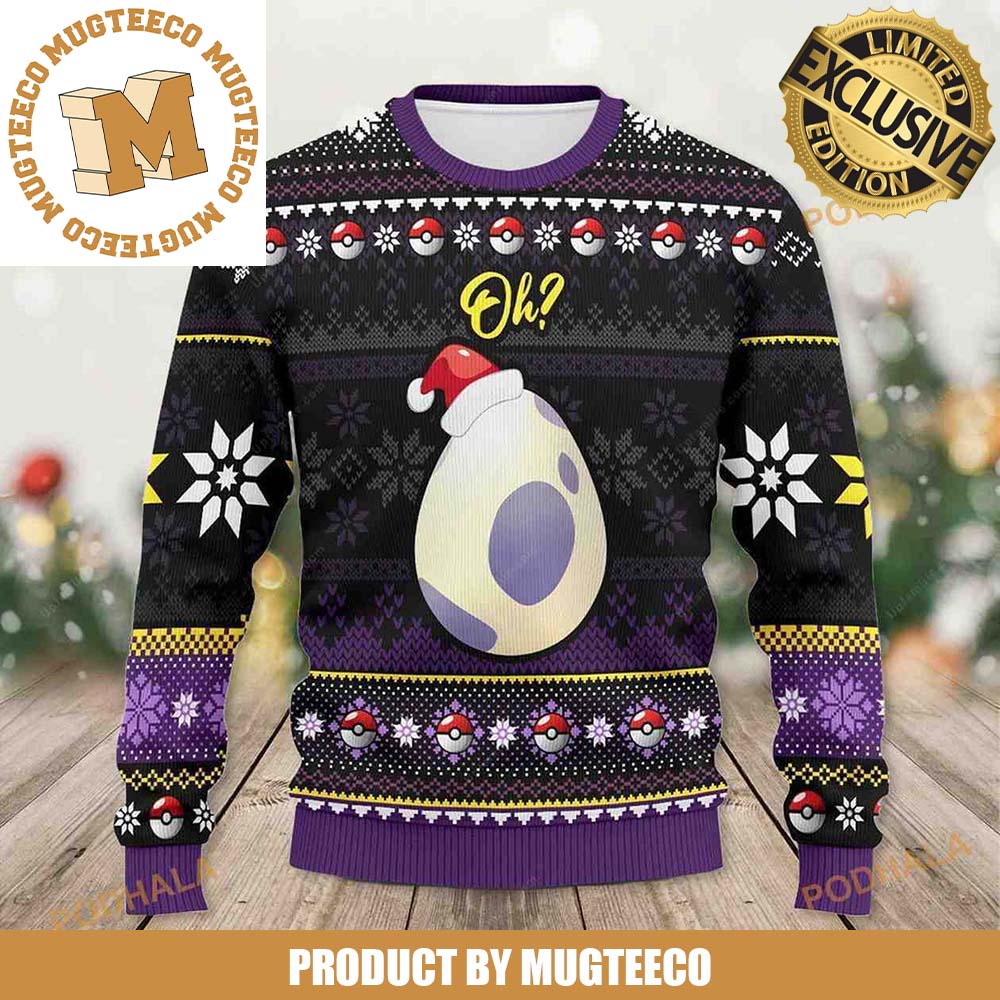Pokemon Santa Christmas Egg Hatching Knitting Xmas Funny Ugly Sweater Pokemon Santa Christmas Egg Hatching Knitting Xmas Funny Ugly Sweater