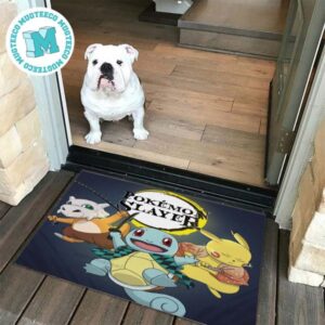 Pokemon Slayer Squirtle Pikachu And Charmander Pretty For Home Decor Doormat