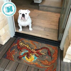 Pokemon x Monster Hunter Rathalos Gift For Fan Pokemon Doormat