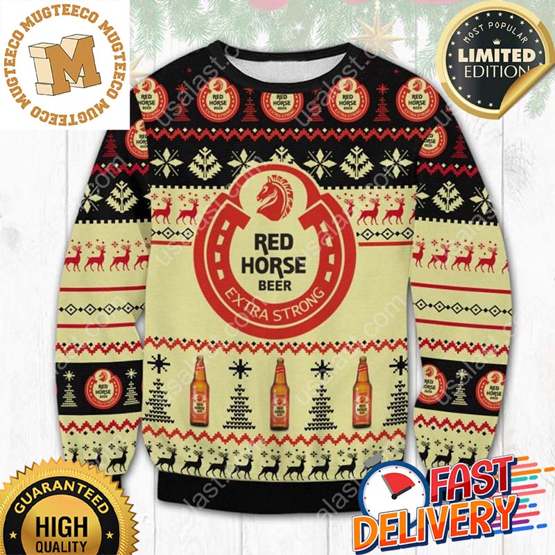 Red Horse Ugly Christmas Sweater For Holiday 2023 Xmas Gifts Red Horse Ugly Christmas Sweater For Holiday 2023 Xmas Gifts