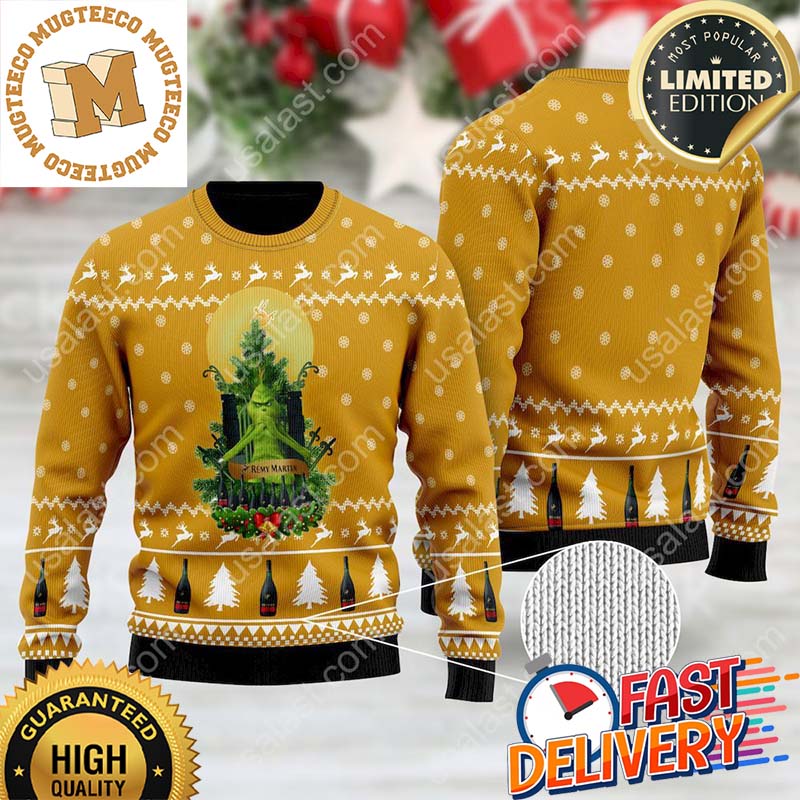 Remy Martin Grinch Snowflake Ugly Christmas Sweater For Holiday 2023 Xmas Gifts Remy Martin Grinch Snowflake Ugly Christmas Sweater For Holiday 2023 Xmas Gifts