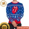 Rolling Stones Santa Tongue Snowy Red Ugly Christmas Sweater Rolling Stones Santa Tongue Snowy Red Ugly Christmas Sweater