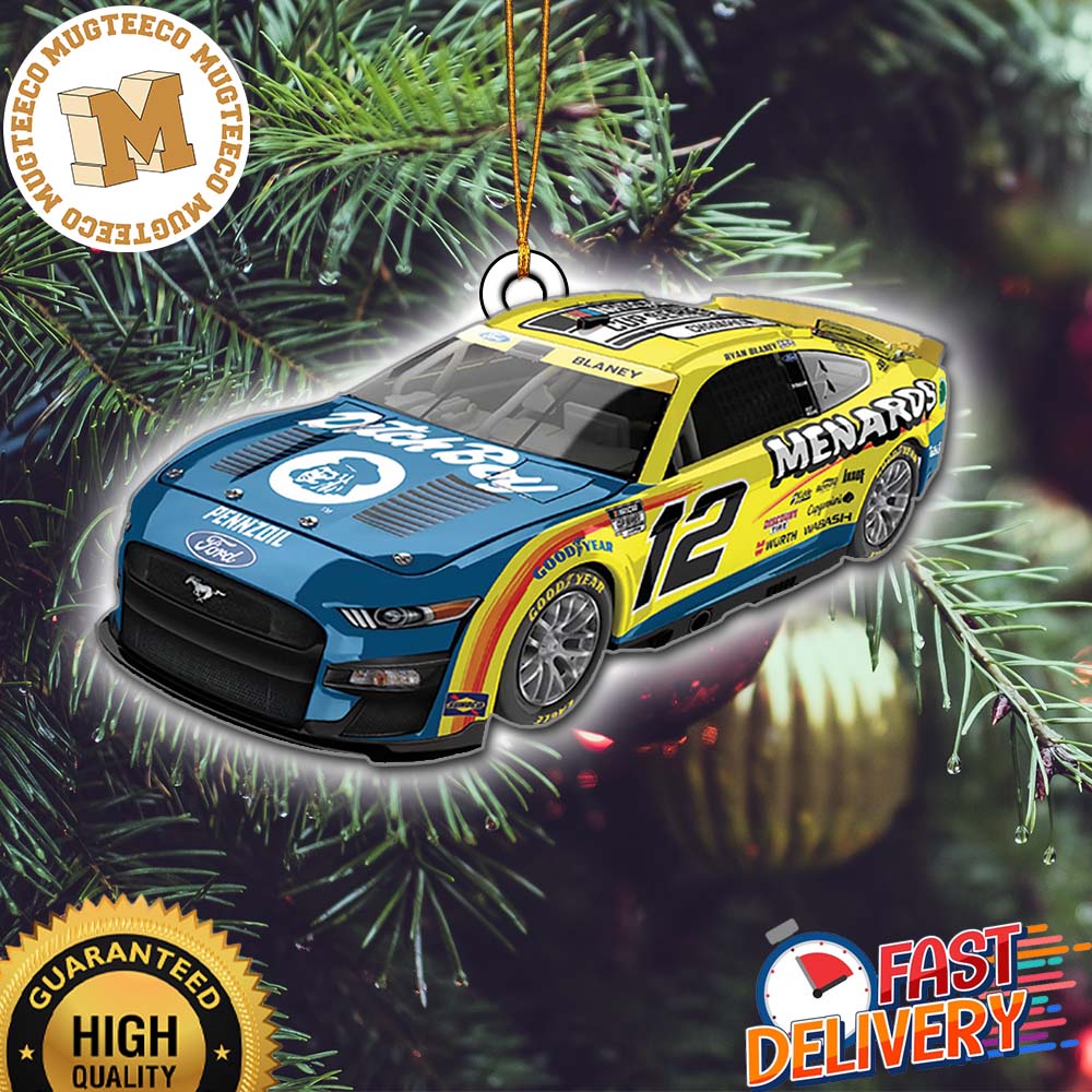Ryan Blaney Action Racing 2023 NASCAR Cup Series Champion #12 Menards Dutch Boy Christmas Tree Decorations Ornament Ryan Blaney Action Racing 2023 NASCAR Cup Series Champion #12 Menards Dutch Boy Christmas Tree Decorations Ornament