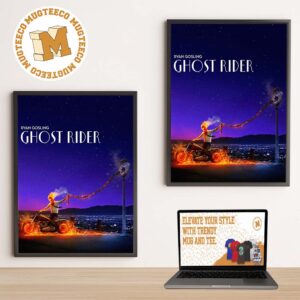 Ryan Gosling Ghost Rider Movie Poster La La Land Home Decor Poster Canvas