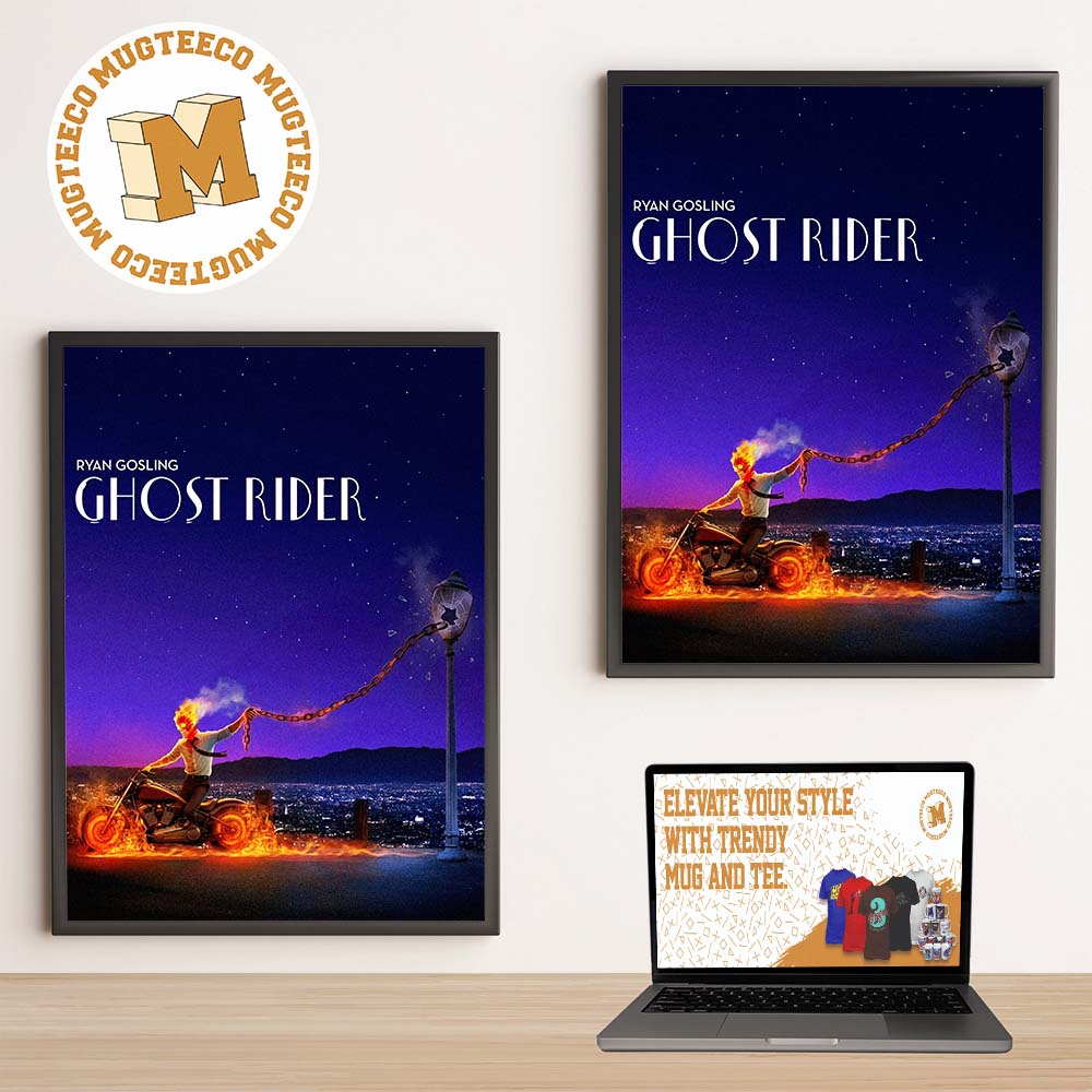 Ryan Gosling Ghost Rider Movie Poster La La Land Home Decor Poster Canvas Ryan Gosling Ghost Rider Movie Poster La La Land Home Decor Poster Canvas