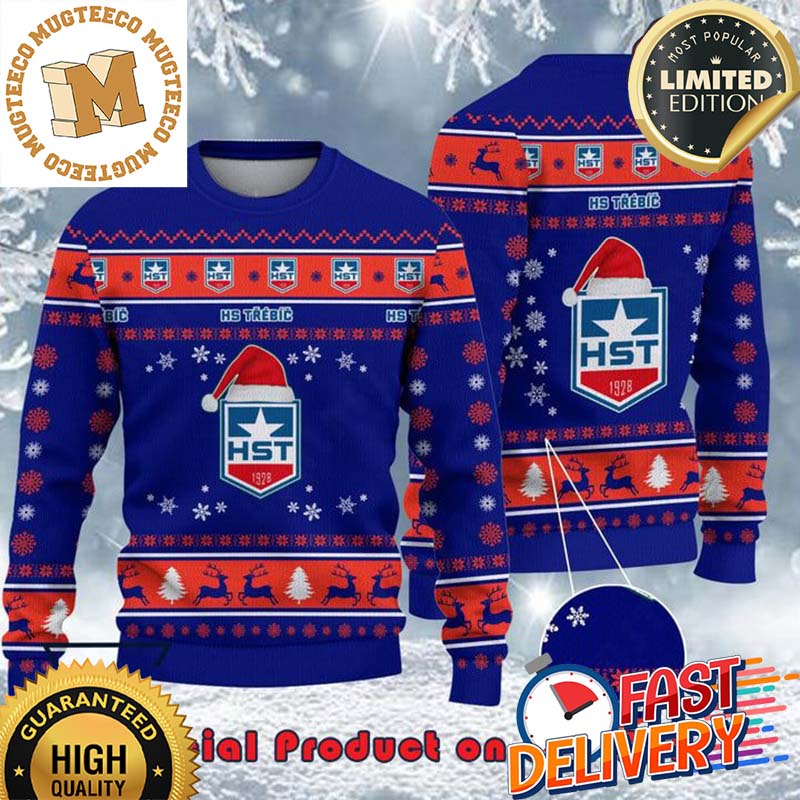 SK Horacka Slavia Trebic Santa Hat Ugly Christmas Sweater For Holiday 2023 Xmas Gifts SK Horacka Slavia Trebic Santa Hat Ugly Christmas Sweater For Holiday 2023 Xmas Gifts