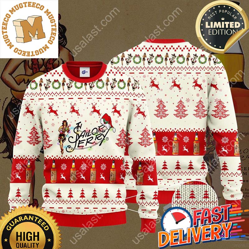 Sailor Jerry Santa Hat Ugly Christmas Sweater For Holiday 2023 Xmas Gifts Sailor Jerry Santa Hat Ugly Christmas Sweater For Holiday 2023 Xmas Gifts