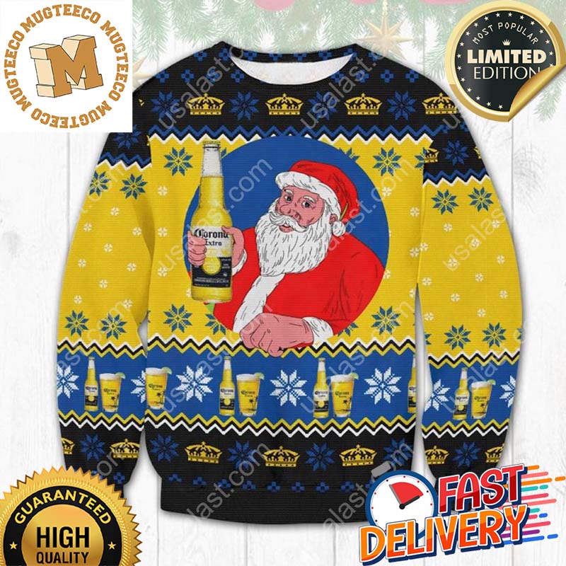 Santa Corona Extra Ugly Christmas Sweater For Holiday 2023 Xmas Gifts Santa Corona Extra Ugly Christmas Sweater For Holiday 2023 Xmas Gifts
