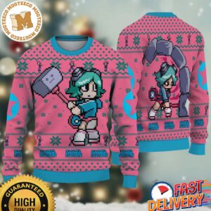Scott Pilgrim Vs The World Ramona Flowers Large Hammer Sprite Ugly Christmas Sweater Gift For Holiday