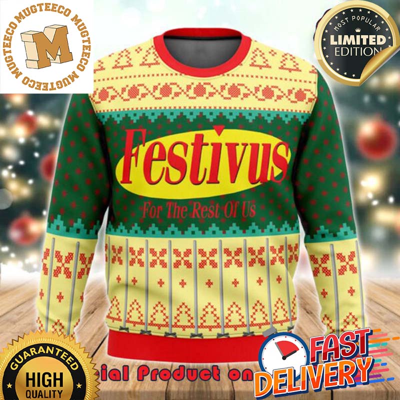Seinfeld Festivus For The Rest Of Us Ugly Christmas Sweater Ver 1 For Holiday 2023 Xmas Gifts Seinfeld Festivus For The Rest Of Us Ugly Christmas Sweater Ver 1 For Holiday 2023 Xmas Gifts