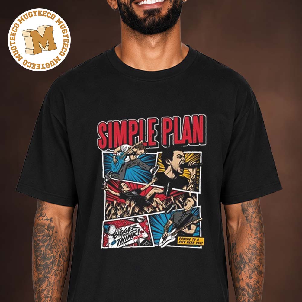 Simple Plan Lasvegas USA Bigger Than You Think Tour Comic Unisex T Shirt Simple Plan Lasvegas USA Bigger Than You Think Tour Comic Unisex T Shirt