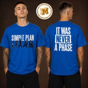 Simple Plan Lasvegas USA Bigger Than You Think Tour It Was Never A Phase Blue Unisex T Shirt