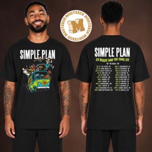 Simple Plan Lasvegas USA Bigger Than You Think Tour Scooby Doo Bus Two Sided Unisex T Shirt