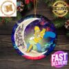 Simpsons Family Love You To The Moon And Back Galaxy 2023 Holiday Couple Gifts Custom Name Xmas Ornament