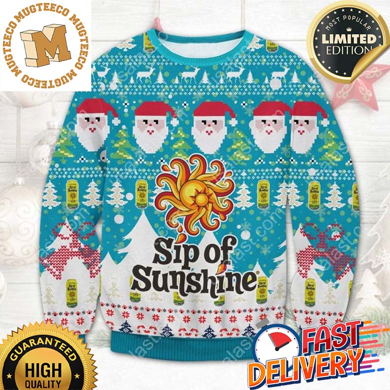 Sip Of Sunshine Ugly Christmas Sweater For Holiday 2023 Xmas Gifts Sip Of Sunshine Ugly Christmas Sweater For Holiday 2023 Xmas Gifts