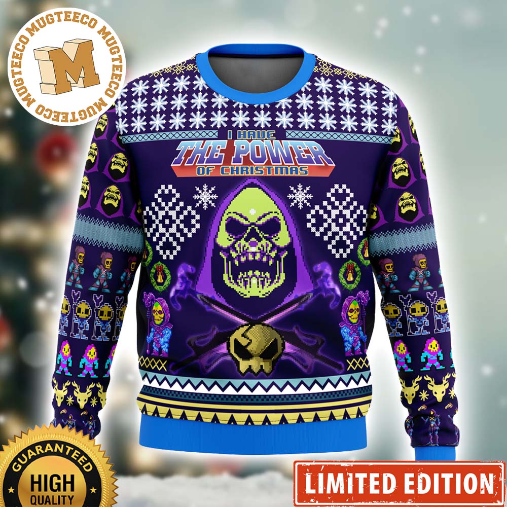 Skeletor Masters of the Universe I Have The Power Of Christmas Ugly Christmas Sweater Skeletor Masters of the Universe I Have The Power Of Christmas Ugly Christmas Sweater
