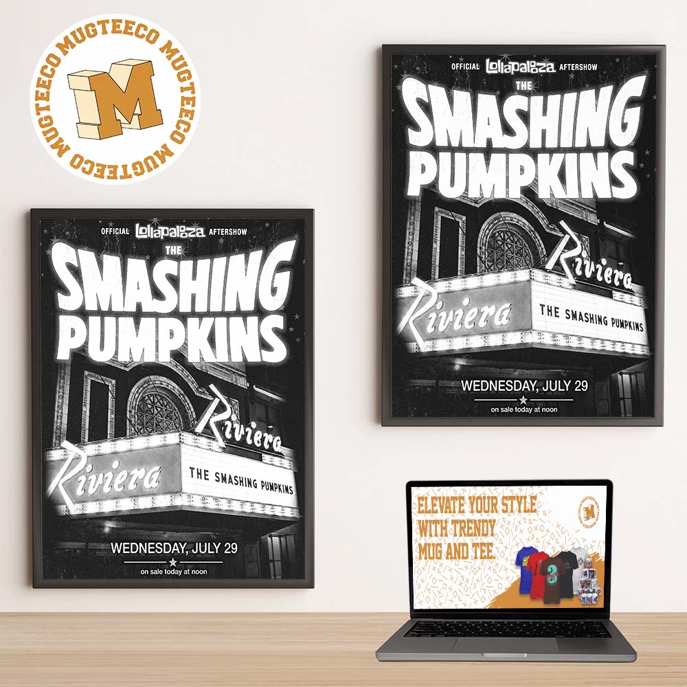Smashing Pumpkins Chicago Illinois 2026 Event Poster At The Riviera Theatre On July 29 2026 Home Decor Poster Canvas Smashing Pumpkins Chicago Illinois 2026 Event Poster At The Riviera Theatre On July 29 2026 Home Decor Poster Canvas