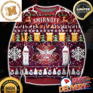 Smirnoff Vodka 3D Ugly Knitted Sweater For Holiday 2023 Xmas Gifts