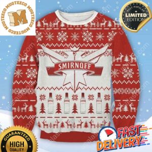 Smirnoff Vodka Ugly Christmas Sweater For Holiday 2023 Xmas Gifts