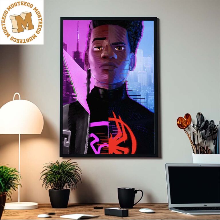 Spider Man Across The Spider Verse Miles And Prowler Morales Splits Hero And Villain Home Decor Poster Canvas Spider Man Across The Spider Verse Miles And Prowler Morales Splits Hero And Villain Home Decor Poster Canvas