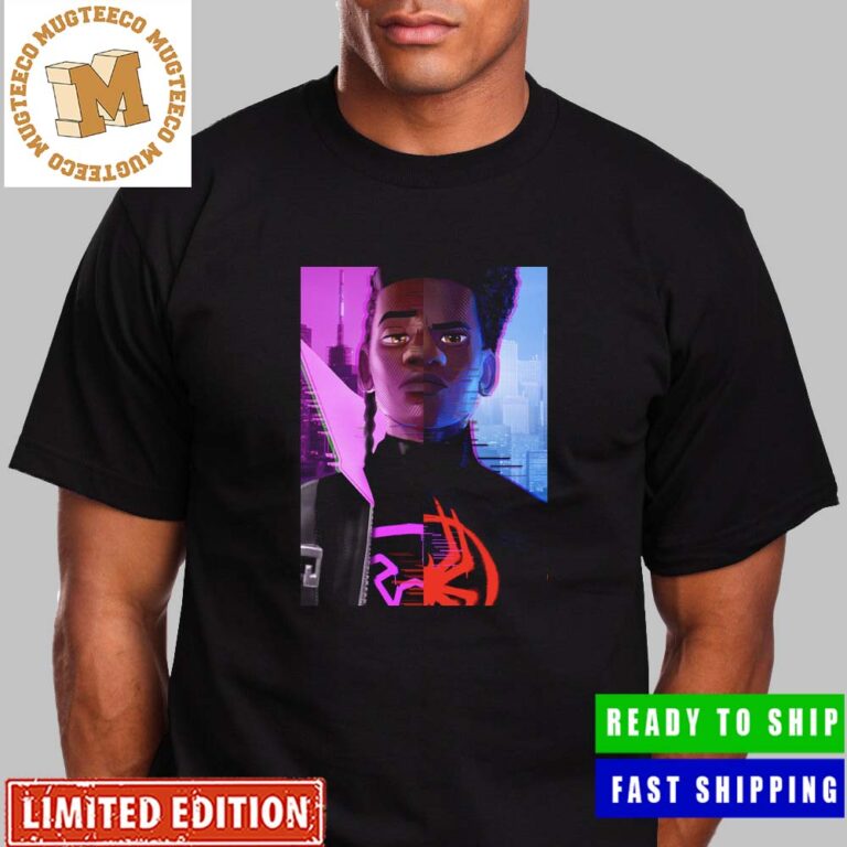 Spider Man Across The Spider Verse Miles And Prowler Morales Splits Hero And Villain Unisex T-Shirt Spider Man Across The Spider Verse Miles And Prowler Morales Splits Hero And Villain Unisex T-Shirt