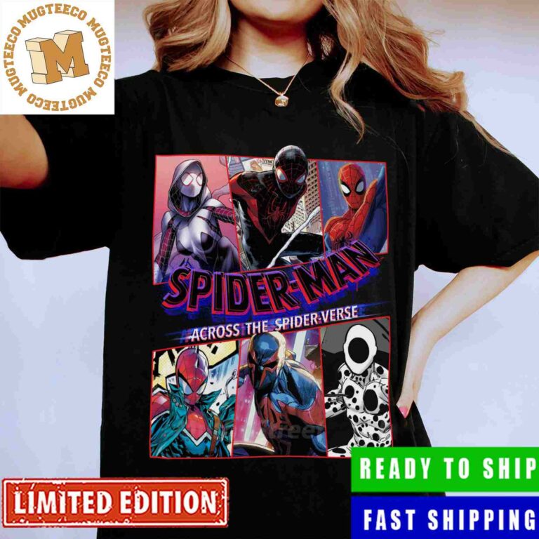 Spider-Man Across the Spider-Verse Characters Comics Style Unisex T-Shirt Spider-Man Across the Spider-Verse Characters Comics Style Unisex T-Shirt